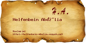 Helfenbein Abélia névjegykártya